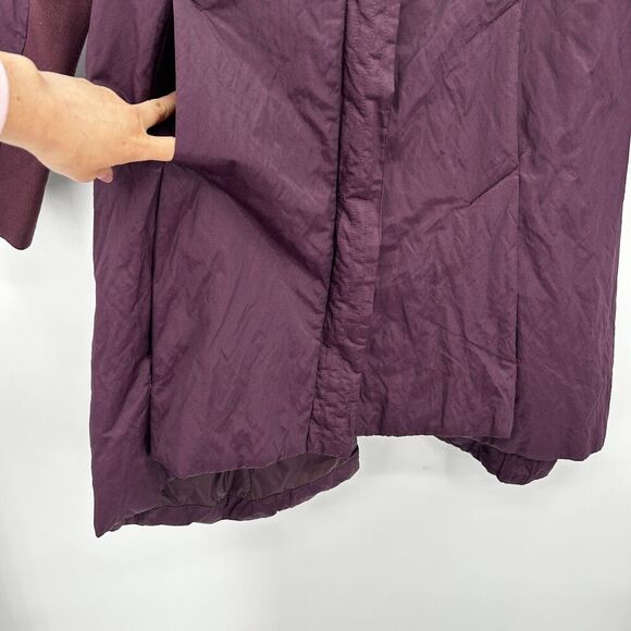 STELLA CARAKASI Women's Purple Long Line Full Zip Definitive Coat Size Medium - Picture 4 of 7